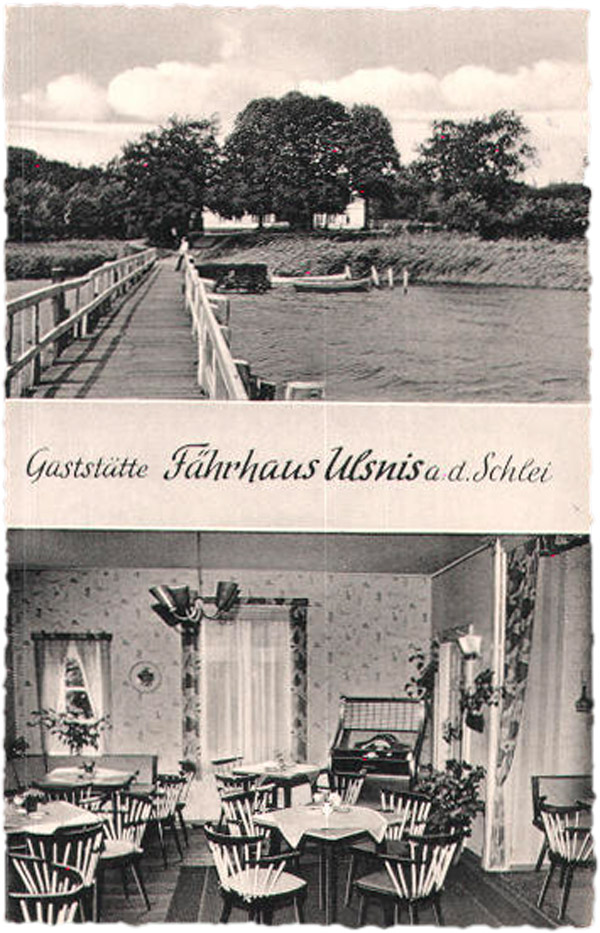 Alte Postkarte von Ulsnis an der Schlei