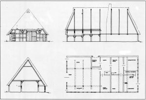 Grundriss Südangeliter Fachhallenhaus