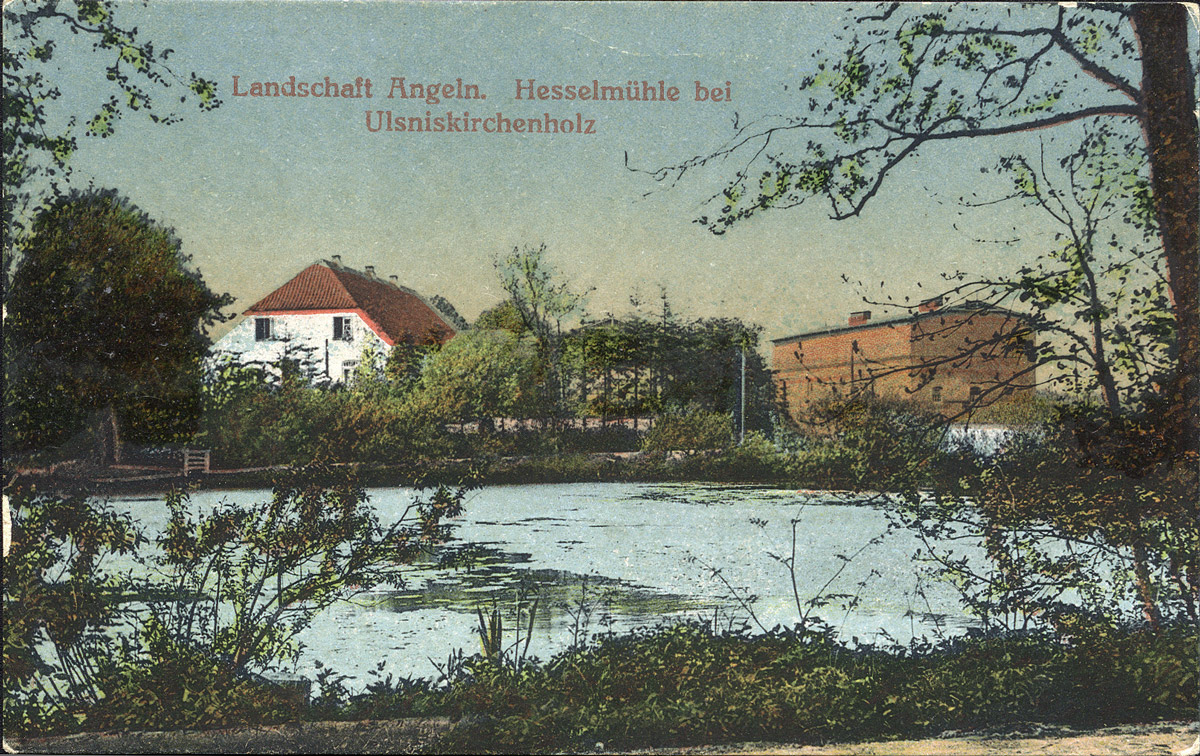 Alte Postkarte mit einem Hesselmühle-Motiv Alte Postkarte mit einem Hesselmühle-Motiv