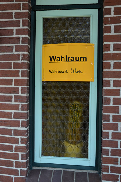 Wahllokal Ulsnis Kirchenholz. Foto: Frank Walensky-Schweppe