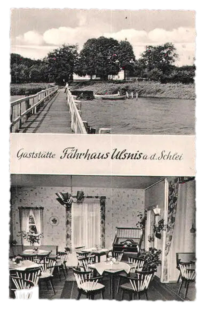 Fährhaus von Ulsnis auf einer alten Postkarte