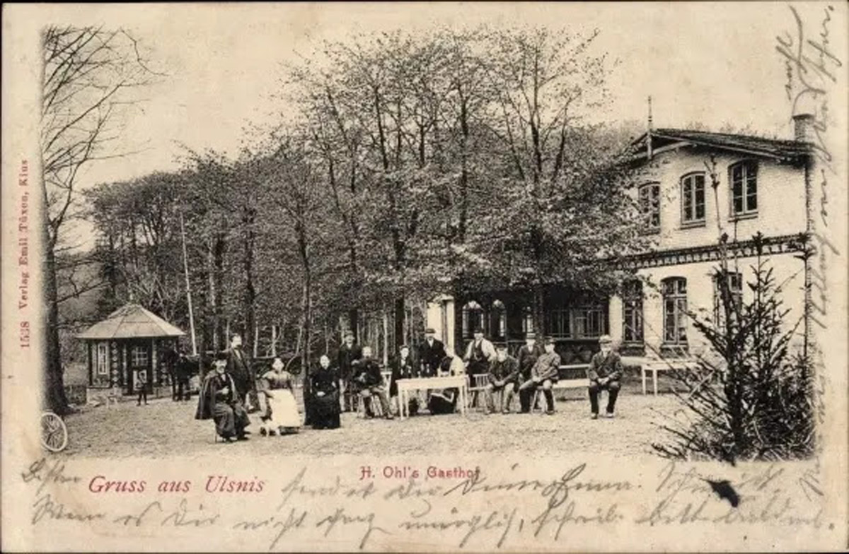 Fährhaus von Ulsnis auf einer alten Postkarte